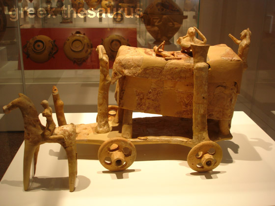 Terracotta model of a wagon